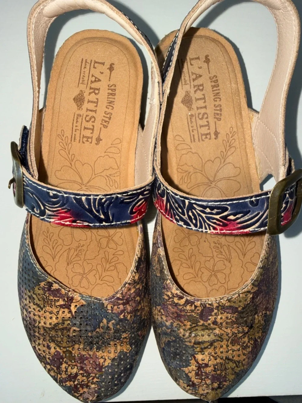 L'Artiste by Spring Step Koraline Perforated Sandals Womens Size 38 US 7.5 - 8 - Picture 6 of 16